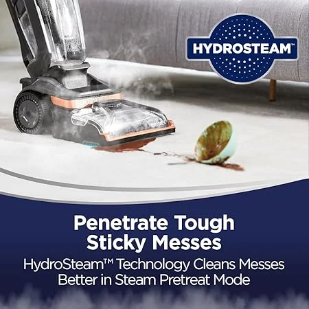 مكنسه بيسيل لتنظيف السجاد ريفوليوشن هايدروستيم ، تيتانيوم/اسود، 3672e مكنسه بيسيل لتنظيف السجاد ريفوليوشن هايدروستيم ، تيتانيوم/اسود، 3672e