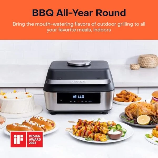 مقلاة هوائية شواية 9 ليتر من نيوتري كوك، 8.5 ليتر، 1760 واط، ستانلس ستيل، أسود مقلاة هوائية شواية 9 ليتر من نيوتري كوك، 8.5 ليتر، 1760 واط، ستانلس ستيل، أسود