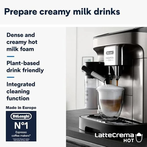 ماكينة تحضير القهوة ماجنيفيكا ايفو اوتوماتيك بالكامل مع مطحنة مدمجة ازرار لمس ناعمة تصميم ايطالي لعمل ولاتيه ماكياتو واسبريسو من الحبوب للكوب ecam290.81.tb تيتانيوم واسود ديلونجي متعدد الالوان ماكينة تحضير القهوة ماجنيفيكا ايفو اوتوماتيك بالكامل مع مطحنة مدمجة ازرار لمس ناعمة تصميم ايطالي لعمل ولاتيه ماكياتو واسبريسو من الحبوب للكوب ecam290.81.tb تيتانيوم واسود ديلونجي متعدد الالوان